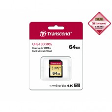 Transcend 64GB SDXC/SDHC 500S UHS-I U3 Memory Card